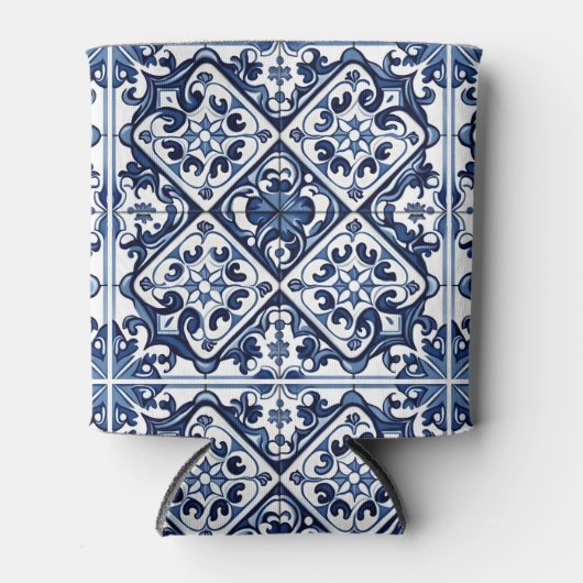 Mittelmeer-Fliesen, Portugal, Azulejo, Majolica Dosenkühler (Vorderseite)