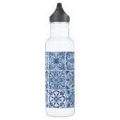 Mittelmeer-Fliesen, Portugal, Azulejo, Majolica Edelstahlflasche (Rechts)