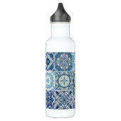 Mittelmeer-Fliesen, Portugal, Azulejo, Majolica Edelstahlflasche (Links)