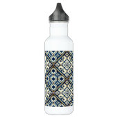 Mittelmeer-Fliesen, Portugal, Azulejo, Majolica Edelstahlflasche (Links)