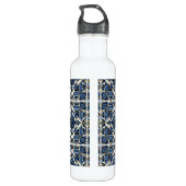 Mittelmeer-Fliesen, Portugal, Azulejo, Majolica Edelstahlflasche (Rückseite)