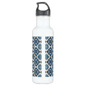 Mittelmeer-Fliesen, Portugal, Azulejo, Majolica Edelstahlflasche (Rückseite)