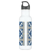 Mittelmeer-Fliesen, Portugal, Azulejo, Majolica Edelstahlflasche (Rückseite)