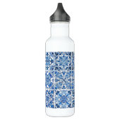 Mittelmeer-Fliesen, Portugal, Azulejo, Majolica Edelstahlflasche (Links)