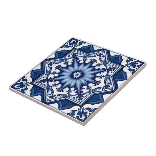 Mittelmeer-Fliesen, Portugal, Azulejo, Majolica Fliese (Seite)