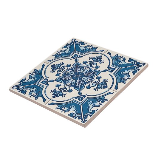 Mittelmeer-Fliesen, Portugal, Azulejo, Majolica Fliese (Seite)