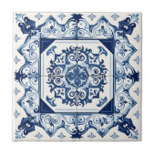 Mittelmeer-Fliesen, Portugal, Azulejo, Majolica Fliese (Vorderseite)