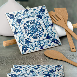 Mittelmeer-Fliesen, Portugal, Azulejo, Majolica Fliese