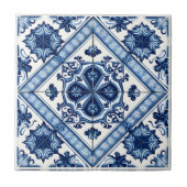 Mittelmeer-Fliesen, Portugal, Azulejo, Majolica Fliese (Vorderseite)