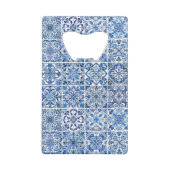 Mittelmeer-Fliesen, Portugal, Azulejo, Majolica Geldbeutel Flaschenöffner (Rückseite)