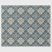 Mittelmeer-Fliesen, Portugal, Azulejo, Majolica Geschenkpapier (Flach)