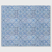 Mittelmeer-Fliesen, Portugal, Azulejo, Majolica Geschenkpapier (Flach)