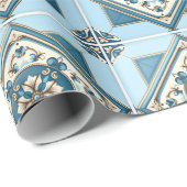 Mittelmeer-Fliesen, Portugal, Azulejo, Majolica Geschenkpapier (Rolleneckpunkt)