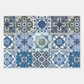 Mittelmeer-Fliesen, Portugal, Azulejo, Majolica Geschenkpapier Set (Vorderseite 2)