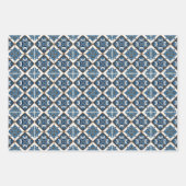 Mittelmeer-Fliesen, Portugal, Azulejo, Majolica Geschenkpapier Set (Vorderseite 2)