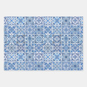 Mittelmeer-Fliesen, Portugal, Azulejo, Majolica Geschenkpapier Set (Vorderseite 2)