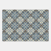 Mittelmeer-Fliesen, Portugal, Azulejo, Majolica Geschenkpapier Set (Vorderseite)