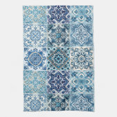 Mittelmeer-Fliesen, Portugal, Azulejo, Majolica Geschirrtuch (Vertikal)