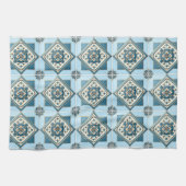 Mittelmeer-Fliesen, Portugal, Azulejo, Majolica Geschirrtuch (Horizontal)