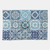 Mittelmeer-Fliesen, Portugal, Azulejo, Majolica Geschirrtuch (Horizontal)