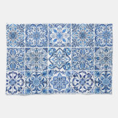 Mittelmeer-Fliesen, Portugal, Azulejo, Majolica Geschirrtuch (Horizontal)