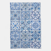 Mittelmeer-Fliesen, Portugal, Azulejo, Majolica Geschirrtuch (Vertikal)