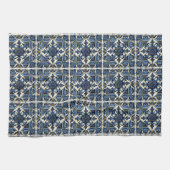 Mittelmeer-Fliesen, Portugal, Azulejo, Majolica Geschirrtuch (Horizontal)