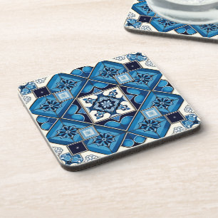 Mittelmeer-Fliesen, Portugal, Azulejo, Majolica Getränkeuntersetzer