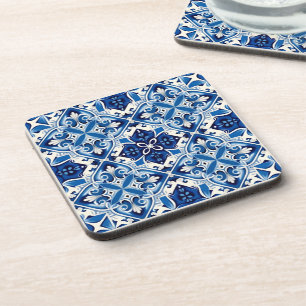 Mittelmeer-Fliesen, Portugal, Azulejo, Majolica Getränkeuntersetzer