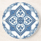 Mittelmeer-Fliesen, Portugal, Azulejo, Majolica Getränkeuntersetzer (Vorne)
