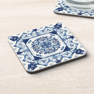 Mittelmeer-Fliesen, Portugal, Azulejo, Majolica Getränkeuntersetzer