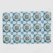 Mittelmeer-Fliesen, Portugal, Azulejo, Majolica Golfhandtuch (Horizontal)