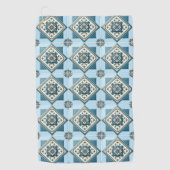 Mittelmeer-Fliesen, Portugal, Azulejo, Majolica Golfhandtuch (Vorderseite)