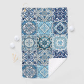 Mittelmeer-Fliesen, Portugal, Azulejo, Majolica Golfhandtuch (Insitu)