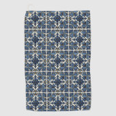 Mittelmeer-Fliesen, Portugal, Azulejo, Majolica Golfhandtuch (Vorderseite)