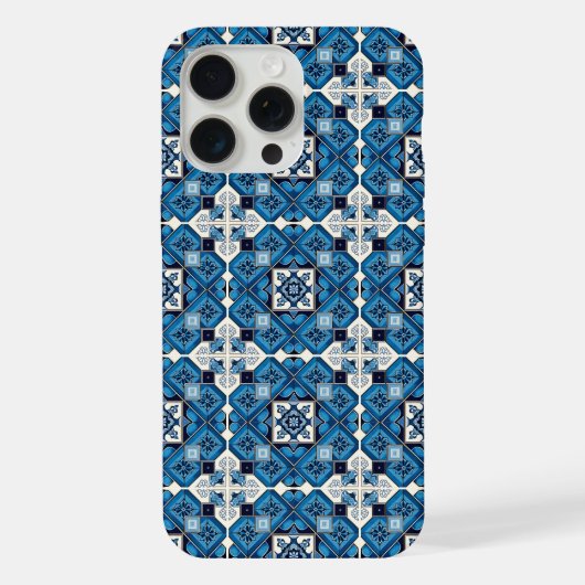 Mittelmeer-Fliesen, Portugal, Azulejo, Majolica iPhone Hülle (Rückseite)