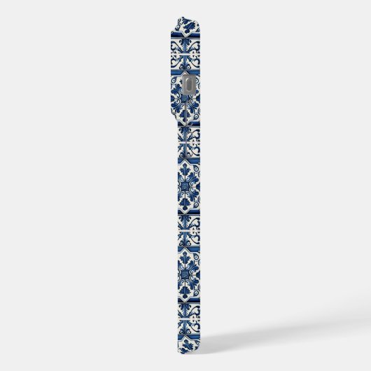 Mittelmeer-Fliesen, Portugal, Azulejo, Majolica iPhone Hülle (Linke Seite)