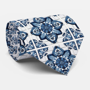Mittelmeer-Fliesen, Portugal, Azulejo, Majolica Krawatte