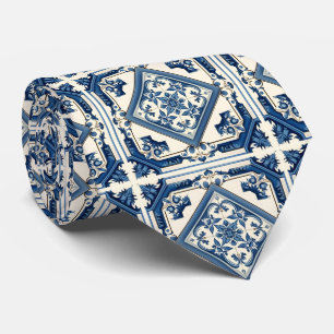 Mittelmeer-Fliesen, Portugal, Azulejo, Majolica Krawatte