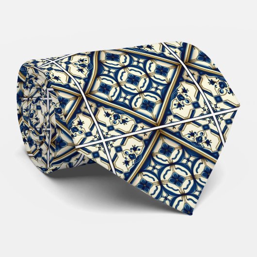 Mittelmeer-Fliesen, Portugal, Azulejo, Majolica Krawatte (Gerollt)