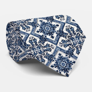Mittelmeer-Fliesen, Portugal, Azulejo, Majolica Krawatte