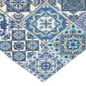 Mittelmeer-Fliesen, Portugal, Azulejo, Majolica Kurzer Tischläufer (Ecke)