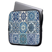 Mittelmeer-Fliesen, Portugal, Azulejo, Majolica Laptopschutzhülle (Vorderseite Links)