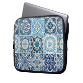Mittelmeer-Fliesen, Portugal, Azulejo, Majolica Laptopschutzhülle (Vorderseite Links)
