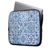 Mittelmeer-Fliesen, Portugal, Azulejo, Majolica Laptopschutzhülle (Vorderseite Links)