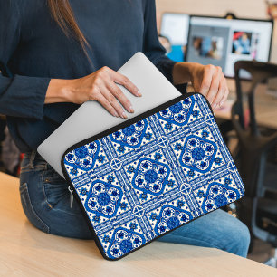 Mittelmeer-Fliesen, Portugal, Azulejo, Majolica Laptopschutzhülle