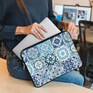 Mittelmeer-Fliesen, Portugal, Azulejo, Majolica Laptopschutzhülle