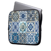 Mittelmeer-Fliesen, Portugal, Azulejo, Majolica Laptopschutzhülle (Vorderseite Links)