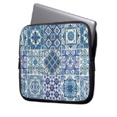 Mittelmeer-Fliesen, Portugal, Azulejo, Majolica Laptopschutzhülle (Vorderseite Links)