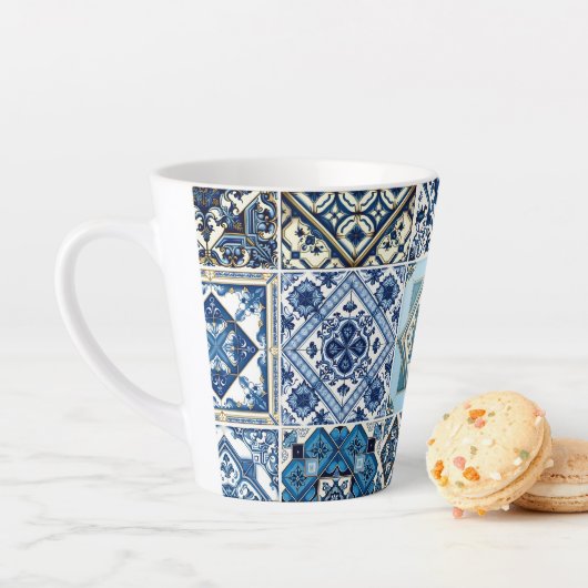 Mittelmeer-Fliesen, Portugal, Azulejo, Majolica Milchtasse (Beispiel)